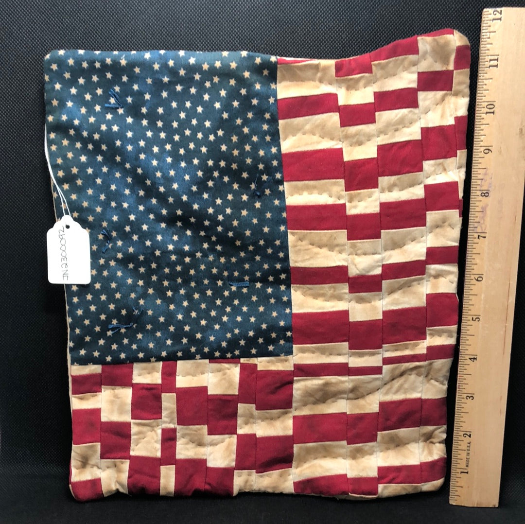 Americana quilted flag wall hanging height