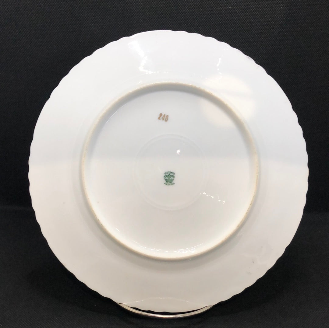Antique China Plate Art Nouveau by Victoria back