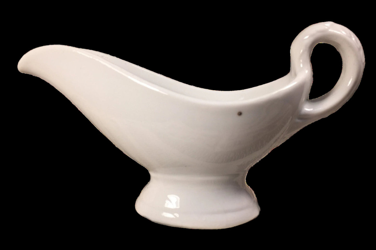 Antique Ironstone Gravy Boat Front