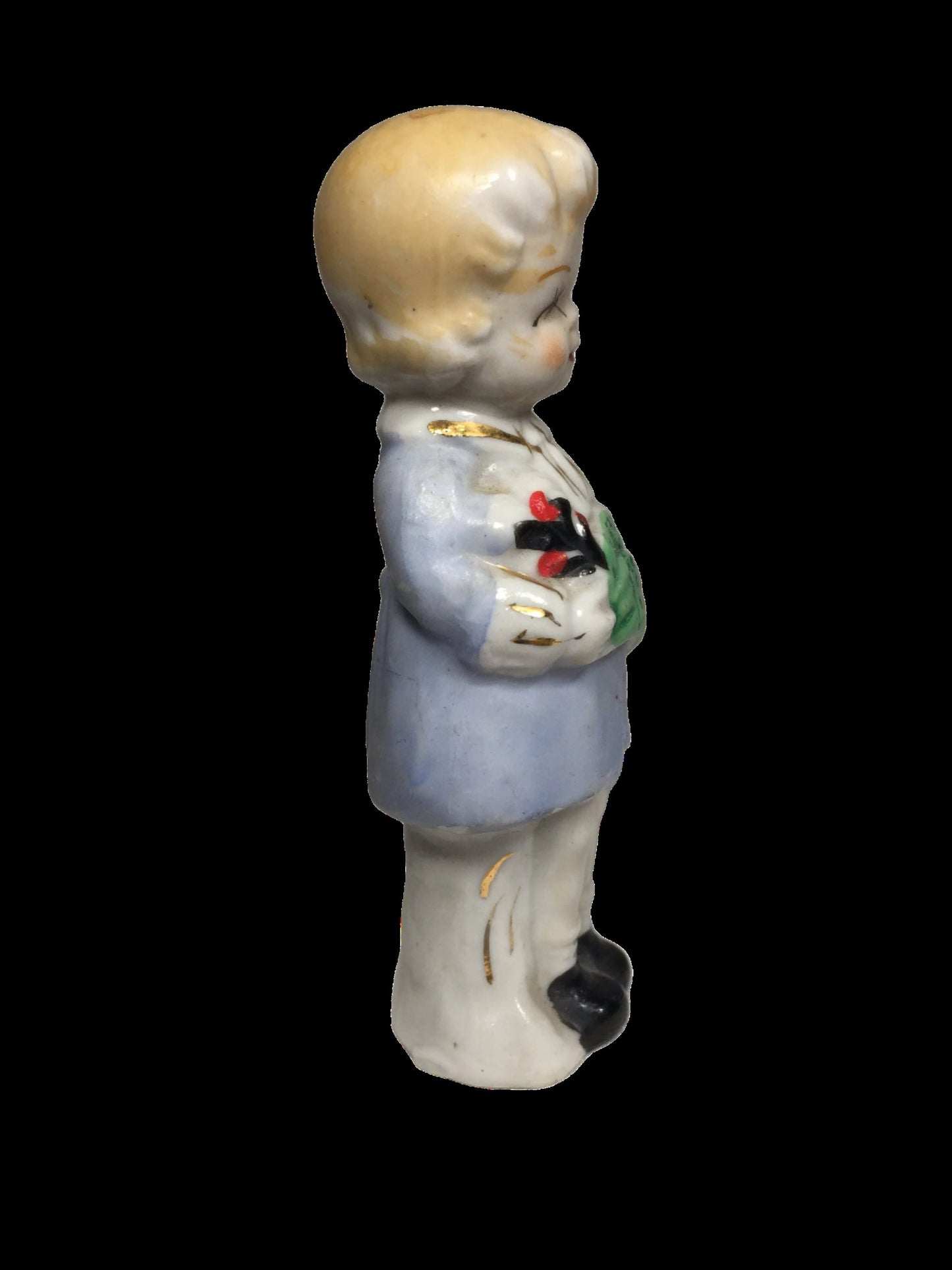 Antique Japan Boy Figurine Side