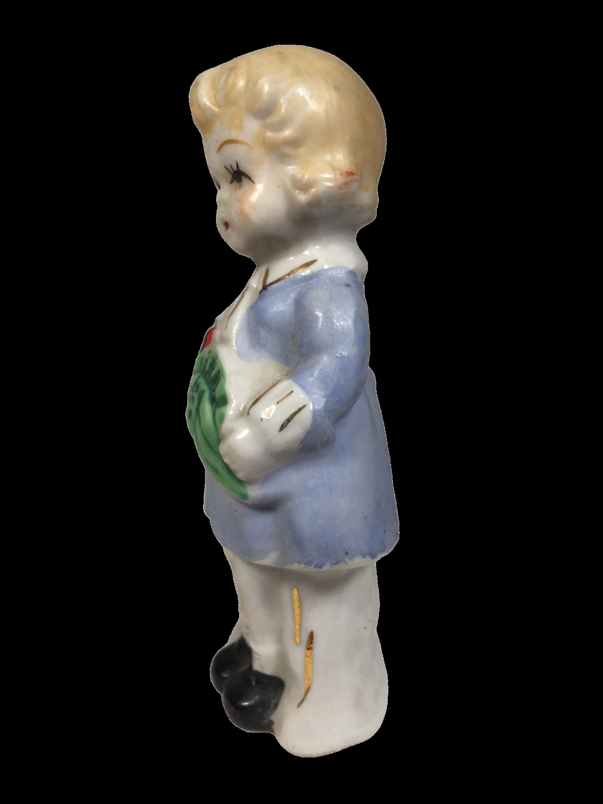 Antique Japan Boy Figurine Side