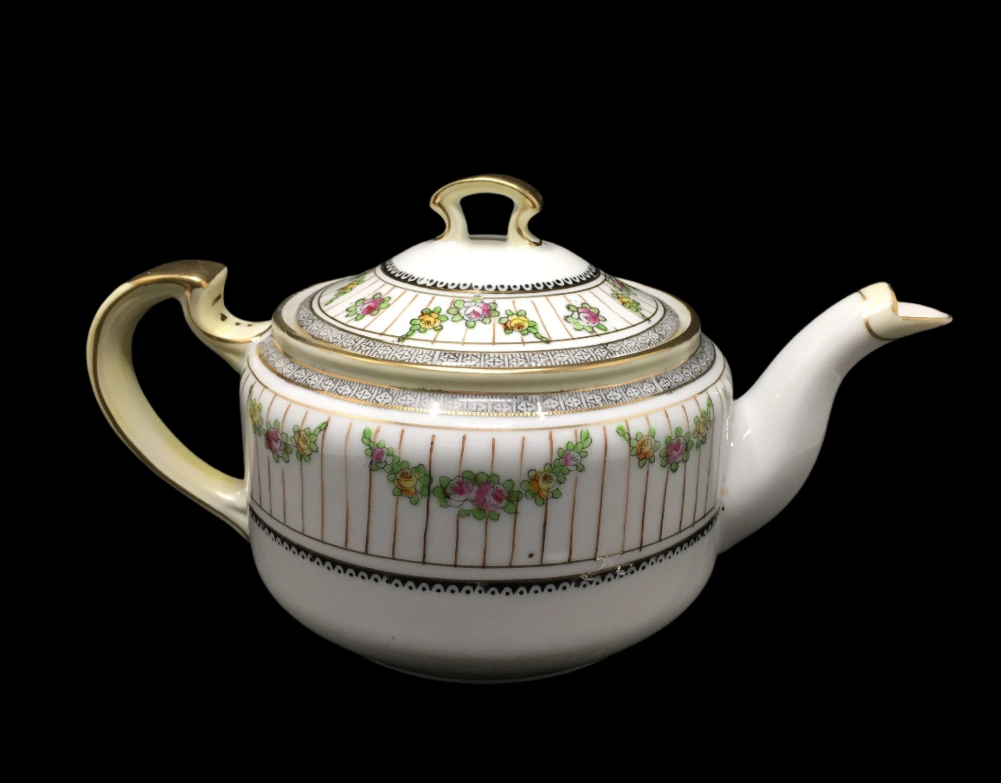 Antique Nippon Teapot Art Deco Style 