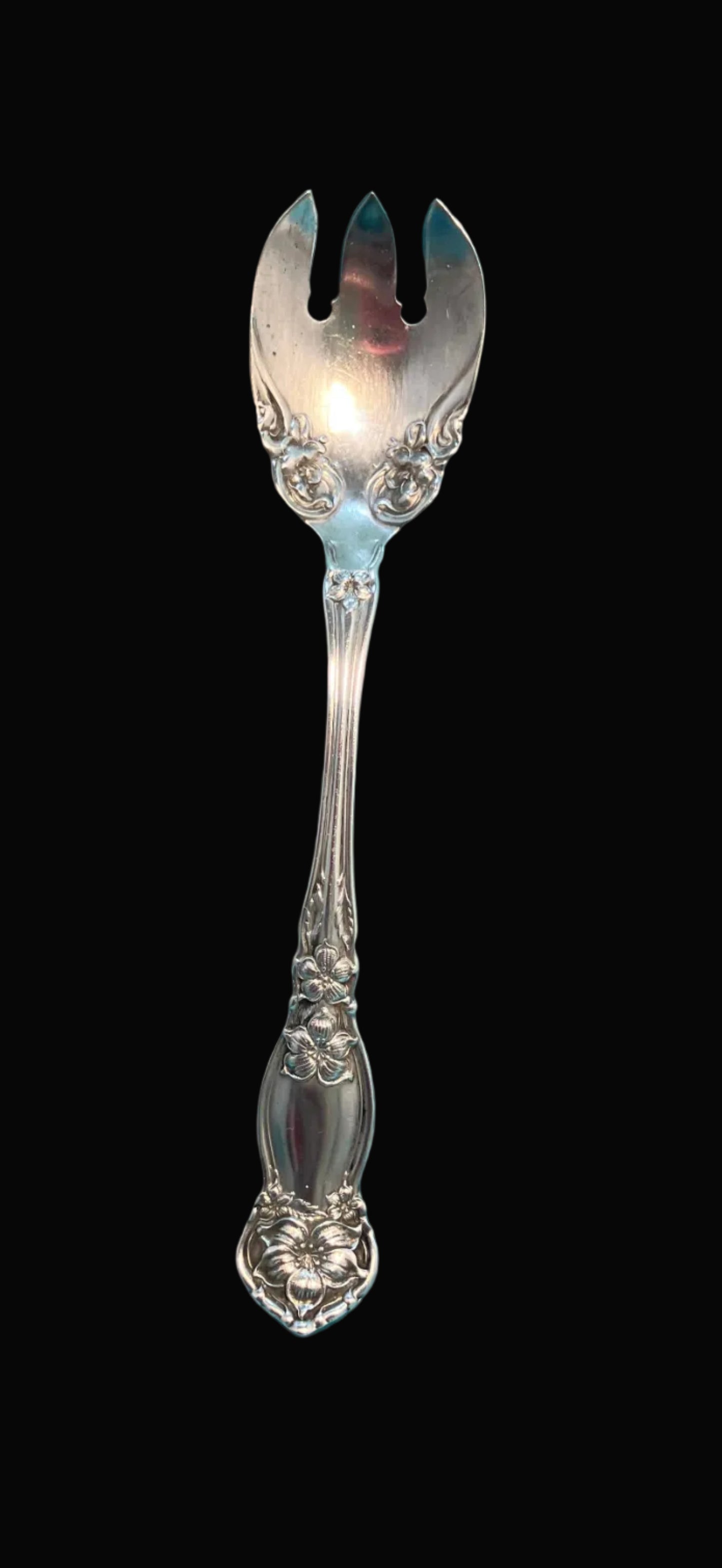 Orange Blossom silverplate ice cream spoon