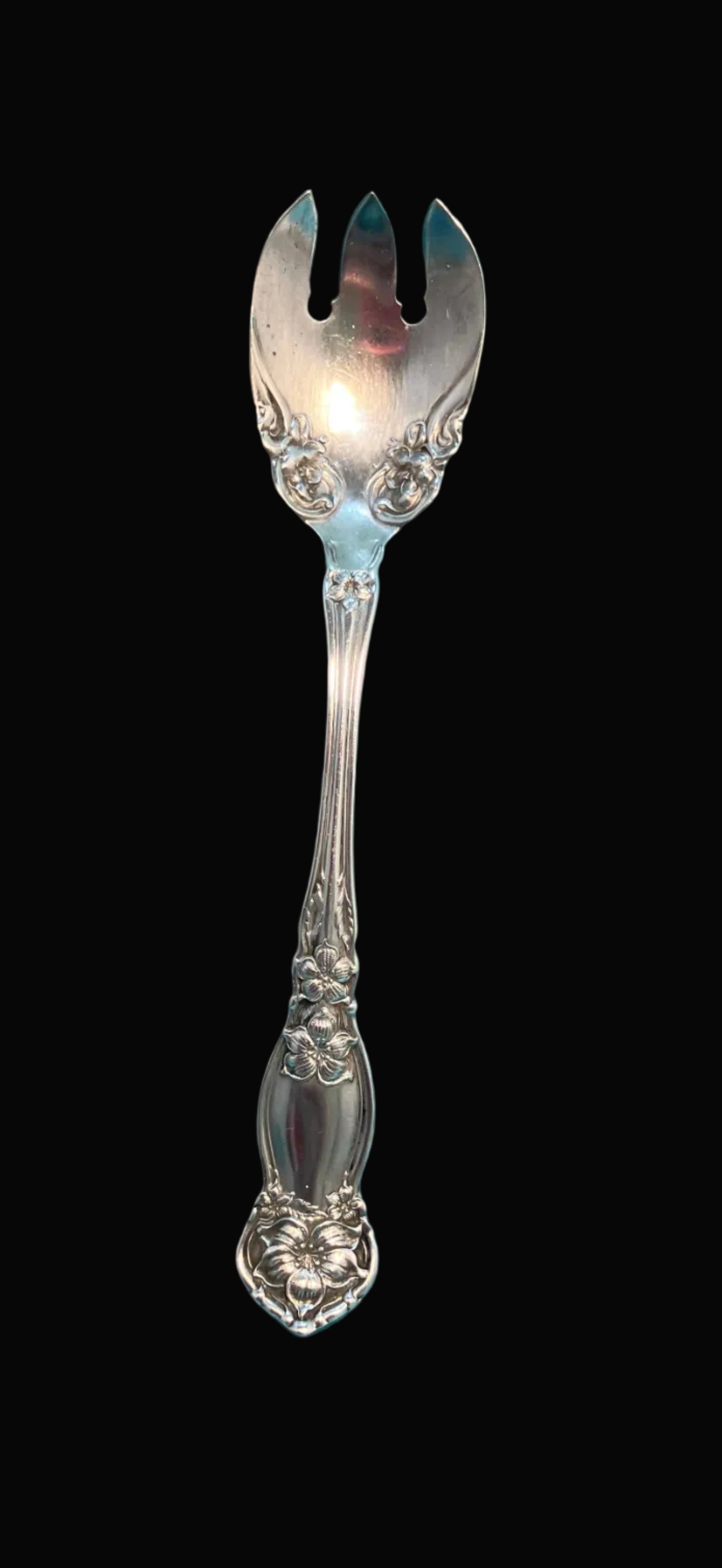 Orange Blossom silverplate ice cream spoon