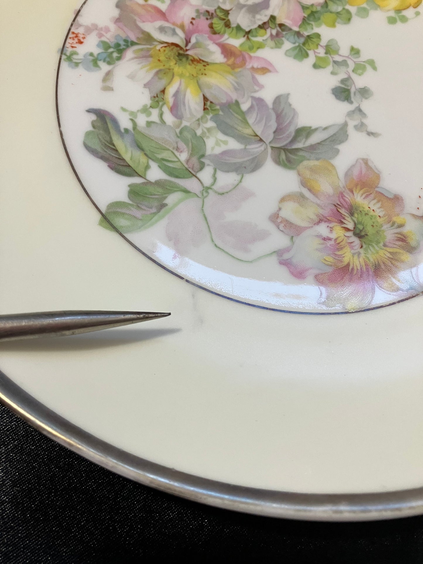 Antique Donath Prussia Cake with a red griffin back stamp