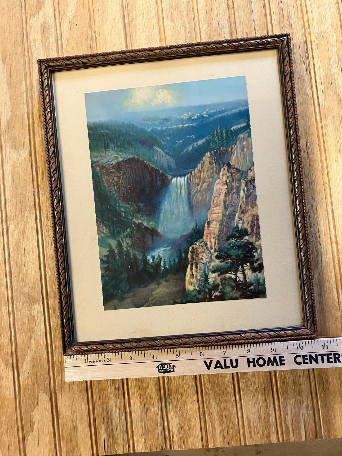 Vintage Framed Print – Upper Falls of the Yellowstone River