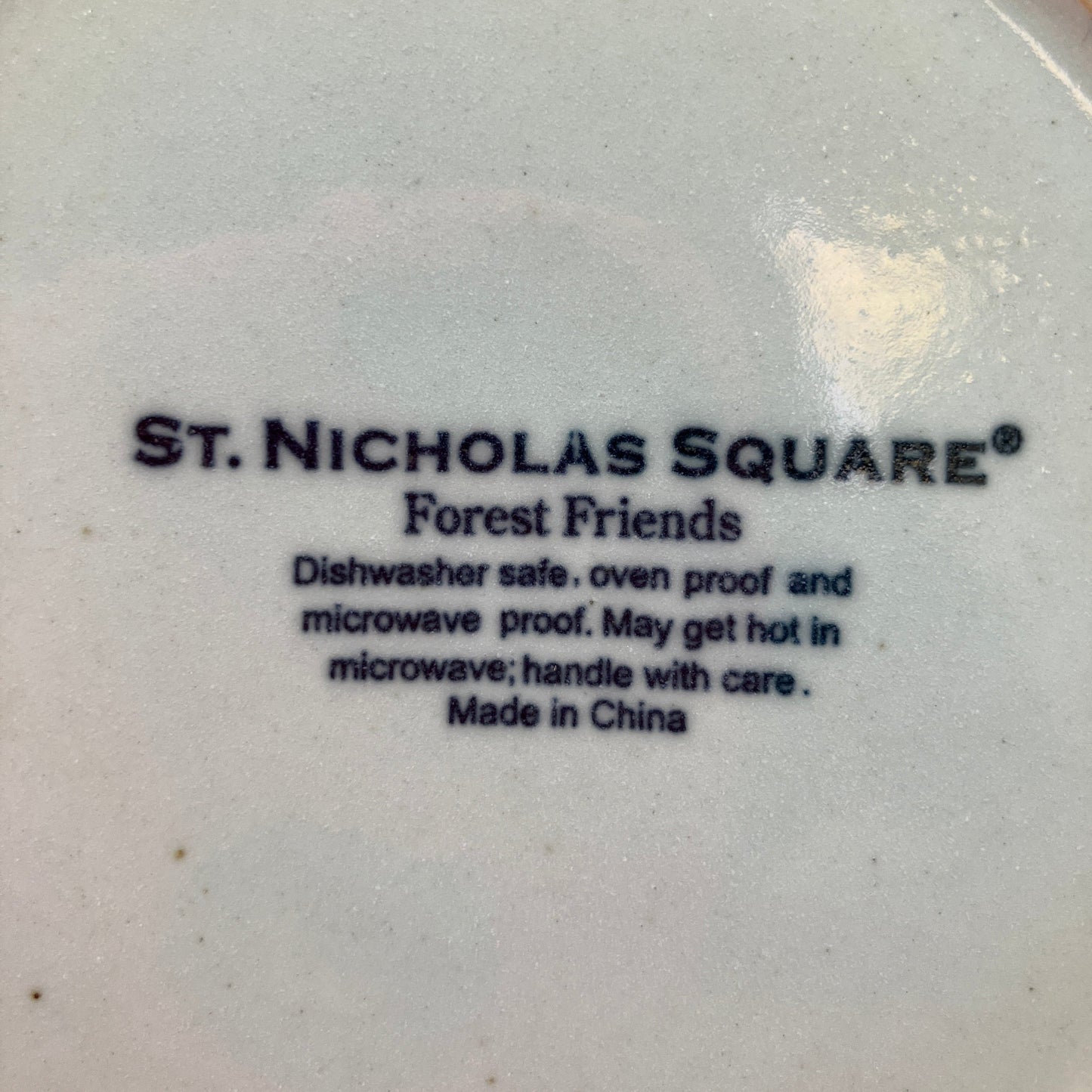 Christmas Plate - Forest Friends Snowman in Green Hat