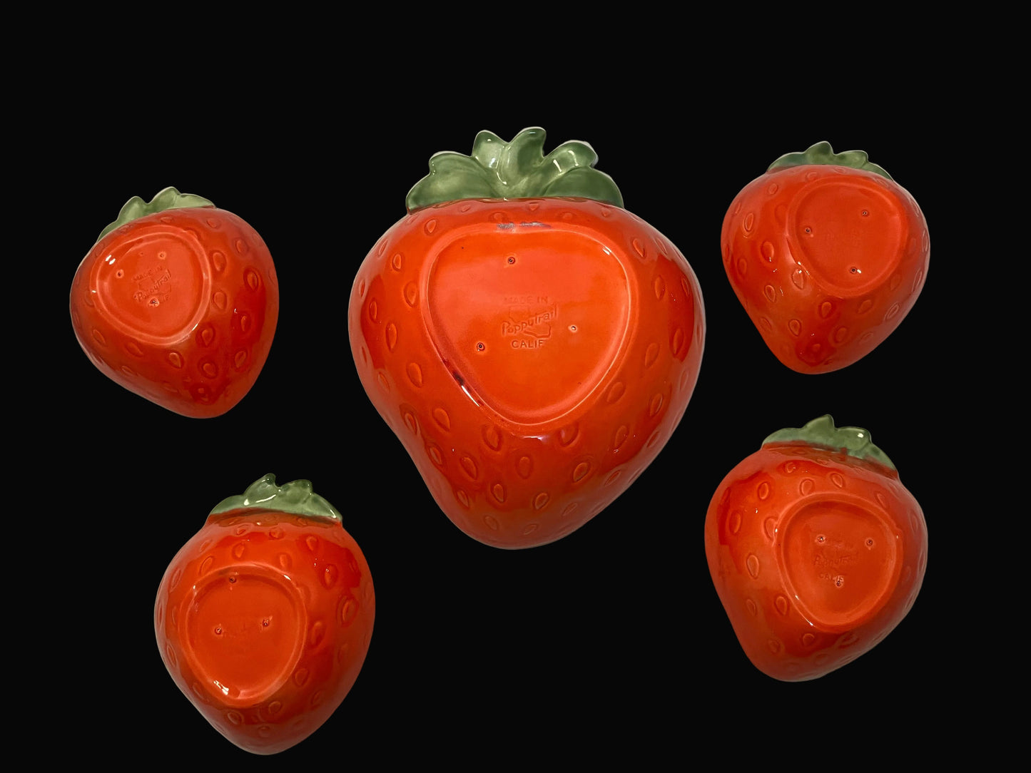 Metlox California strawberry bowl set