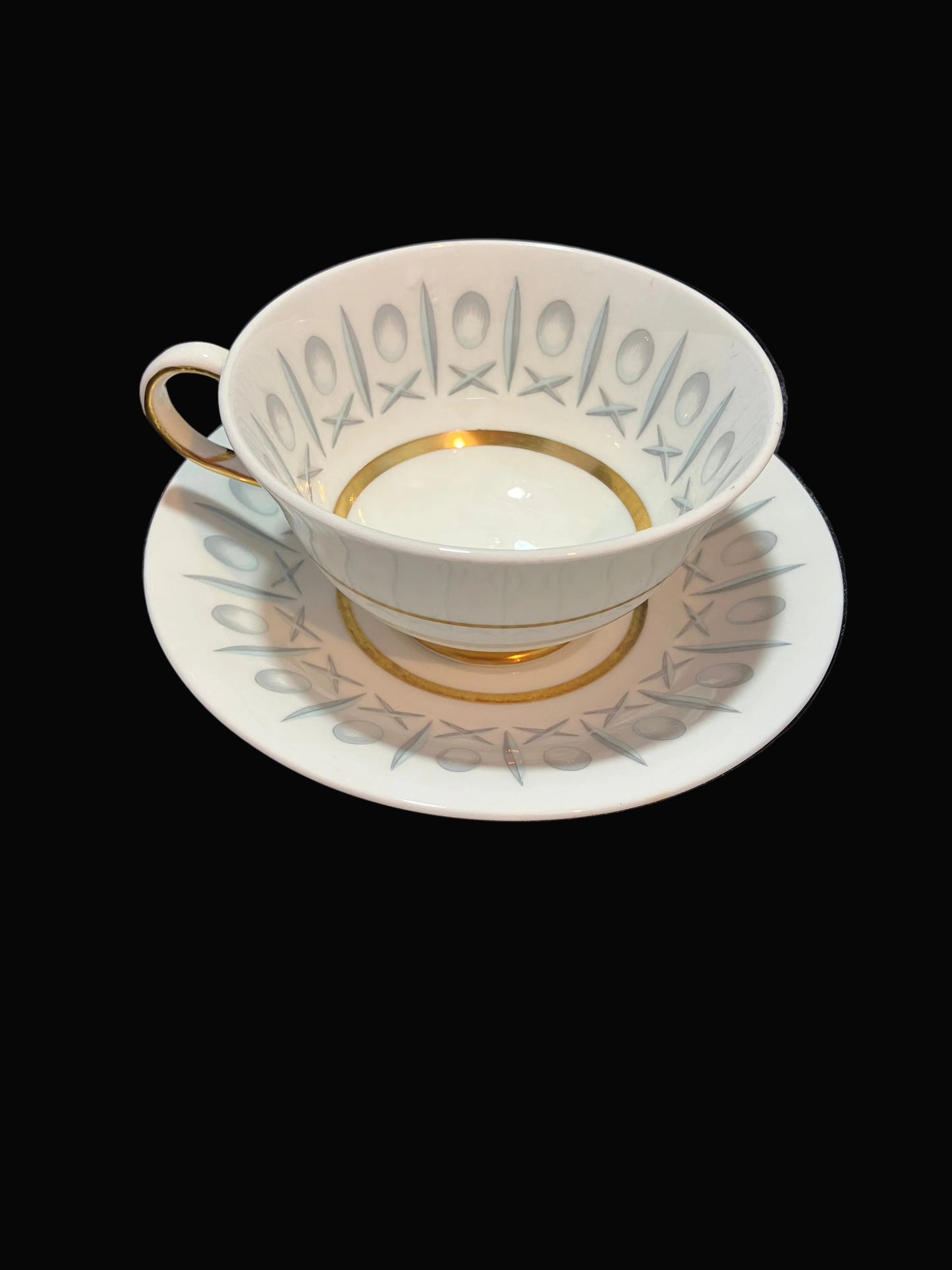 Vintage Paragon China Cup and Saucer – Cross & Olive Pattern
