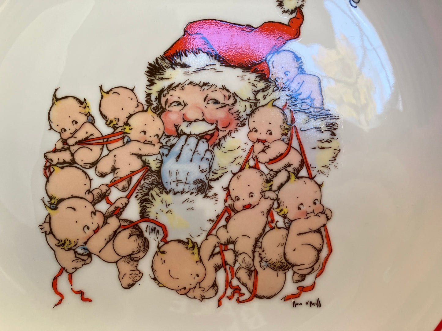 Vintage 1973 Kewpie & Santa Commemorative Plate