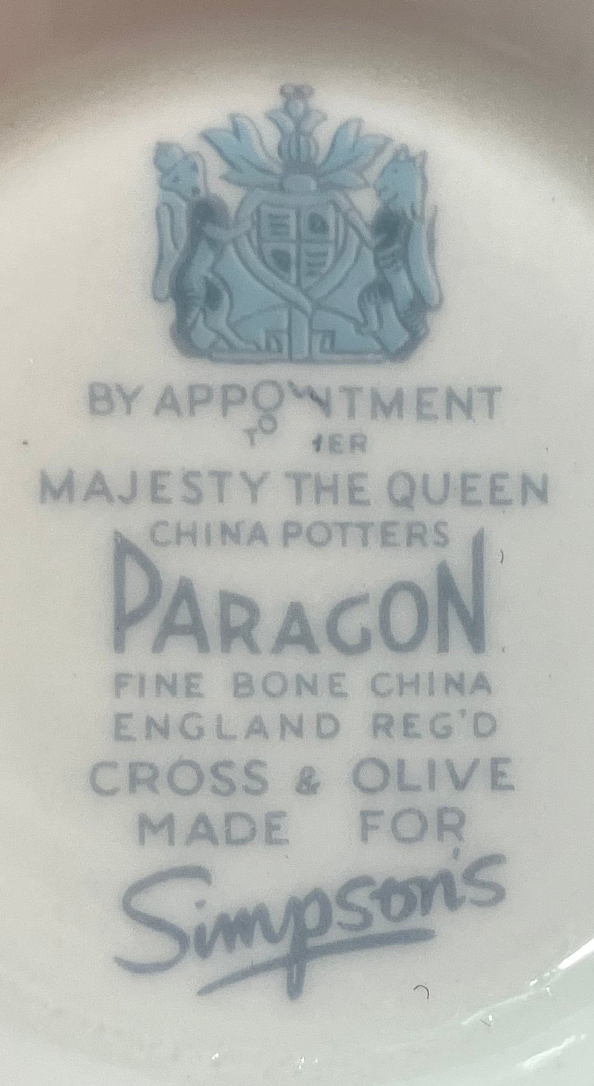 Paragon China Makers Mark