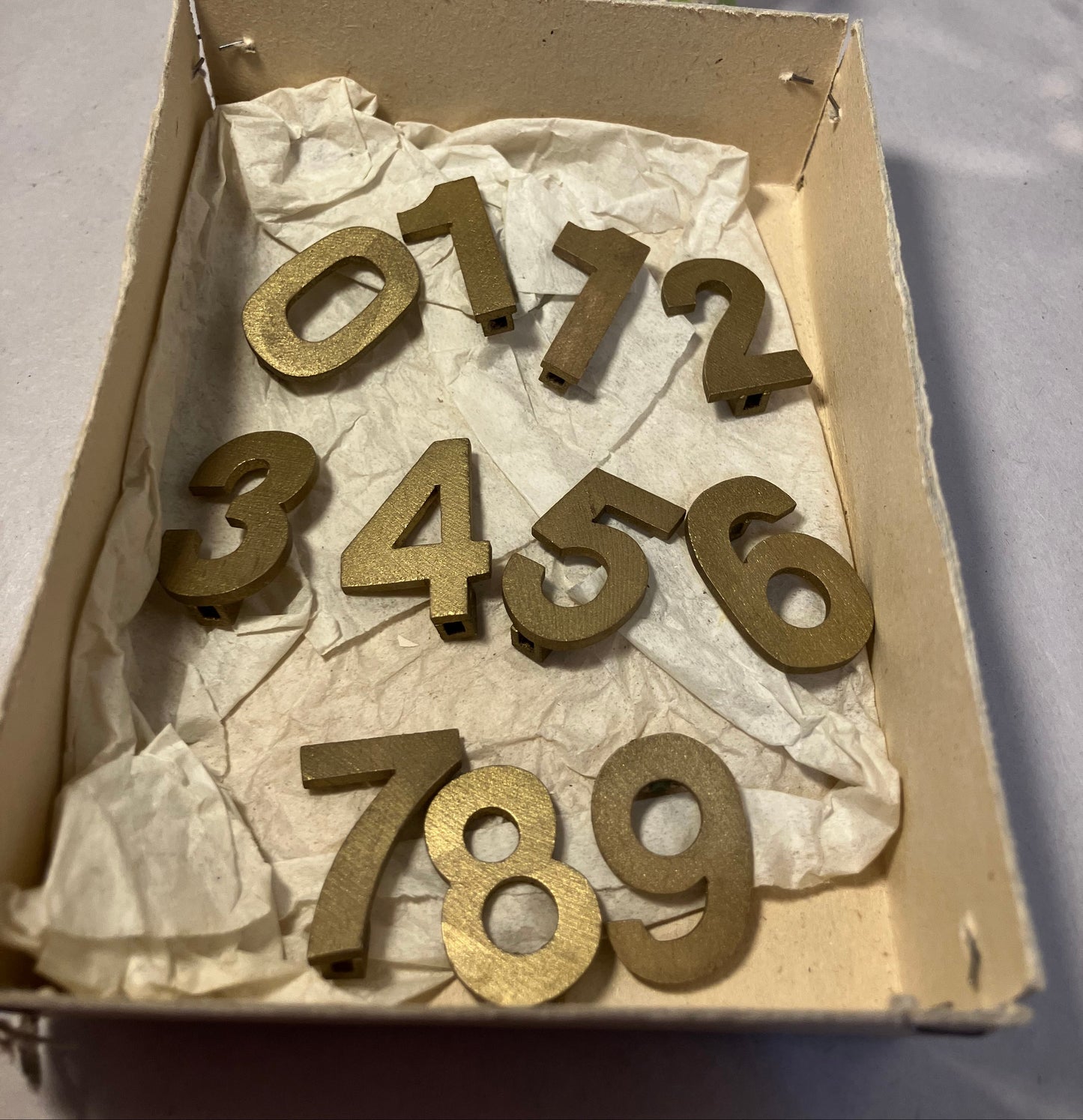 Vintage Erzgebirge Wooden Number Holder Figures — Boy & Girl, Made in Germany