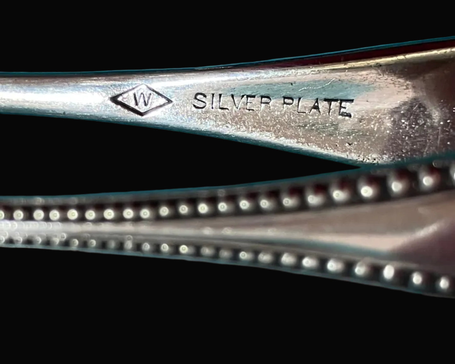 Antique E.M. Weinberg Silverplate Sugar Tongs