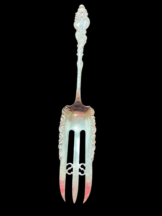 Cake Serving Fork by Rogers Bro Columbia Pattern in Silver Plate 
