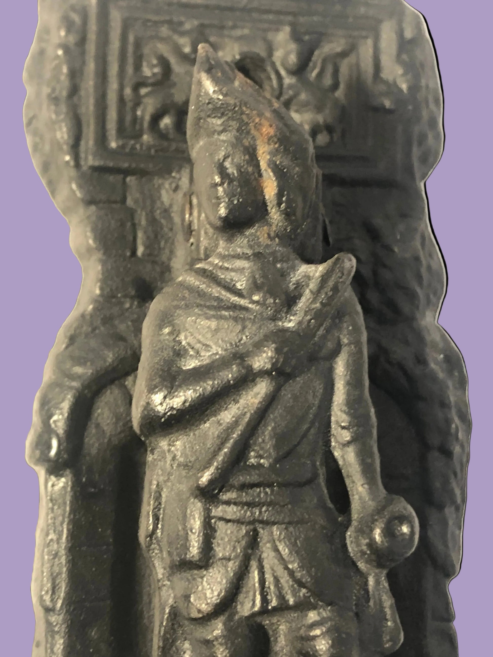 Cast iron soldier door knocker 
