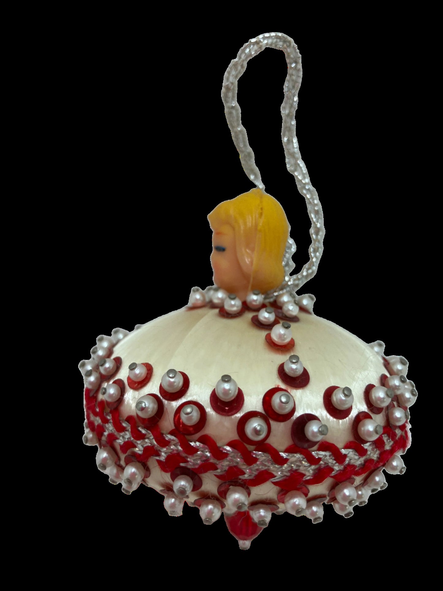 Vintage Christmas Ornament - Mid-Century Modern Girl Bulb