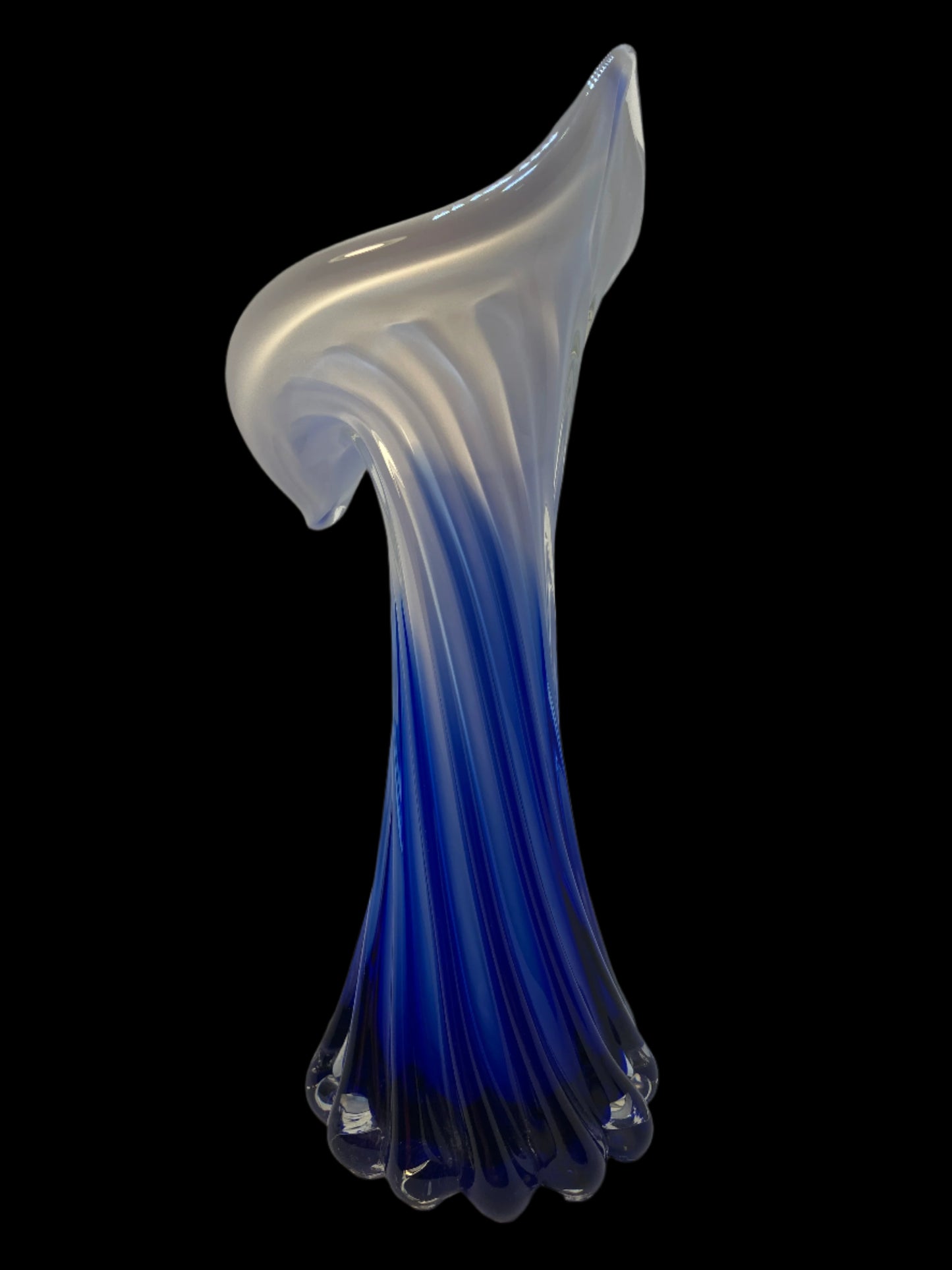 Cobalt Blue and White Flower Vase for Spring Centerpiece 