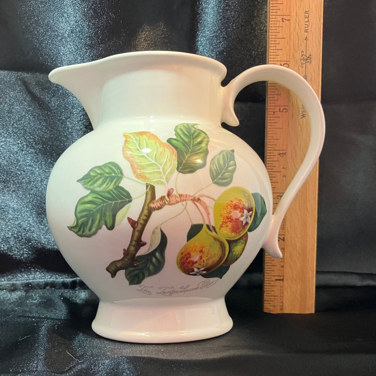 Vintage Portmeirion Pomona Bow Jug – Susan Williams-Ellis – Squash Pear Pattern – 24 oz Small Pitcher