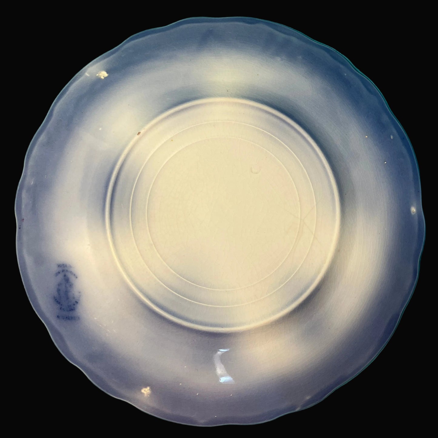 Antique Flow Blue Touraine Dinner Plate