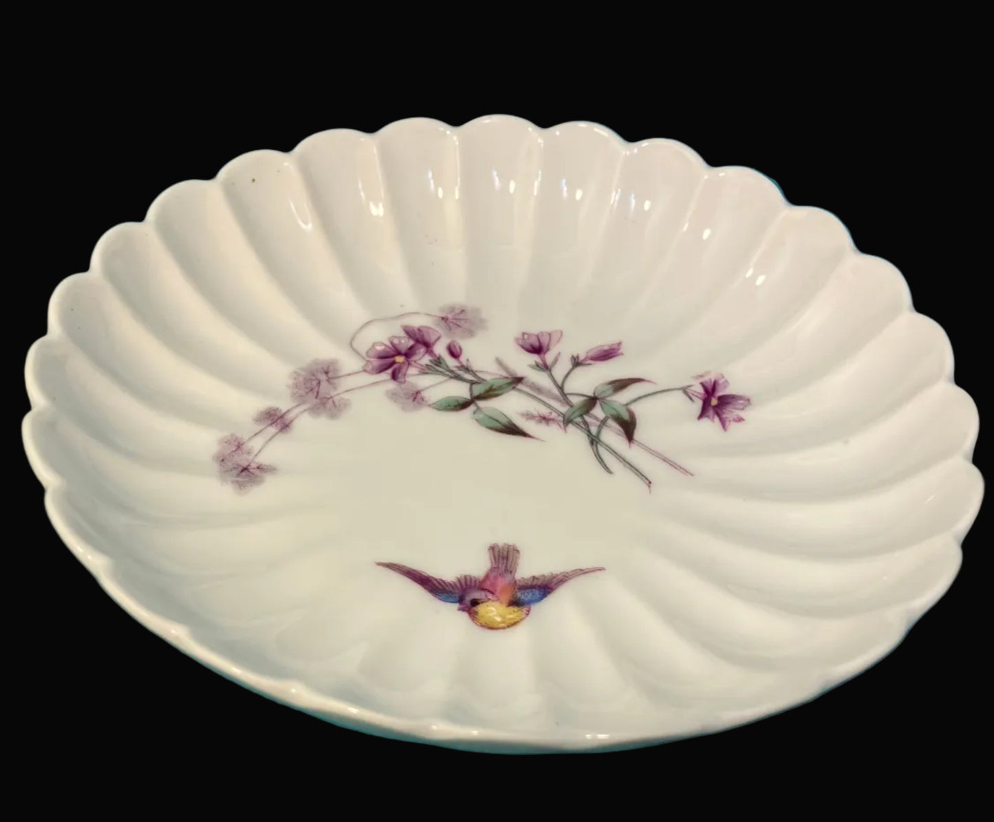Antique Limoges Berry Bowls Set of 3 - Hand Painted Birds & Flowers |