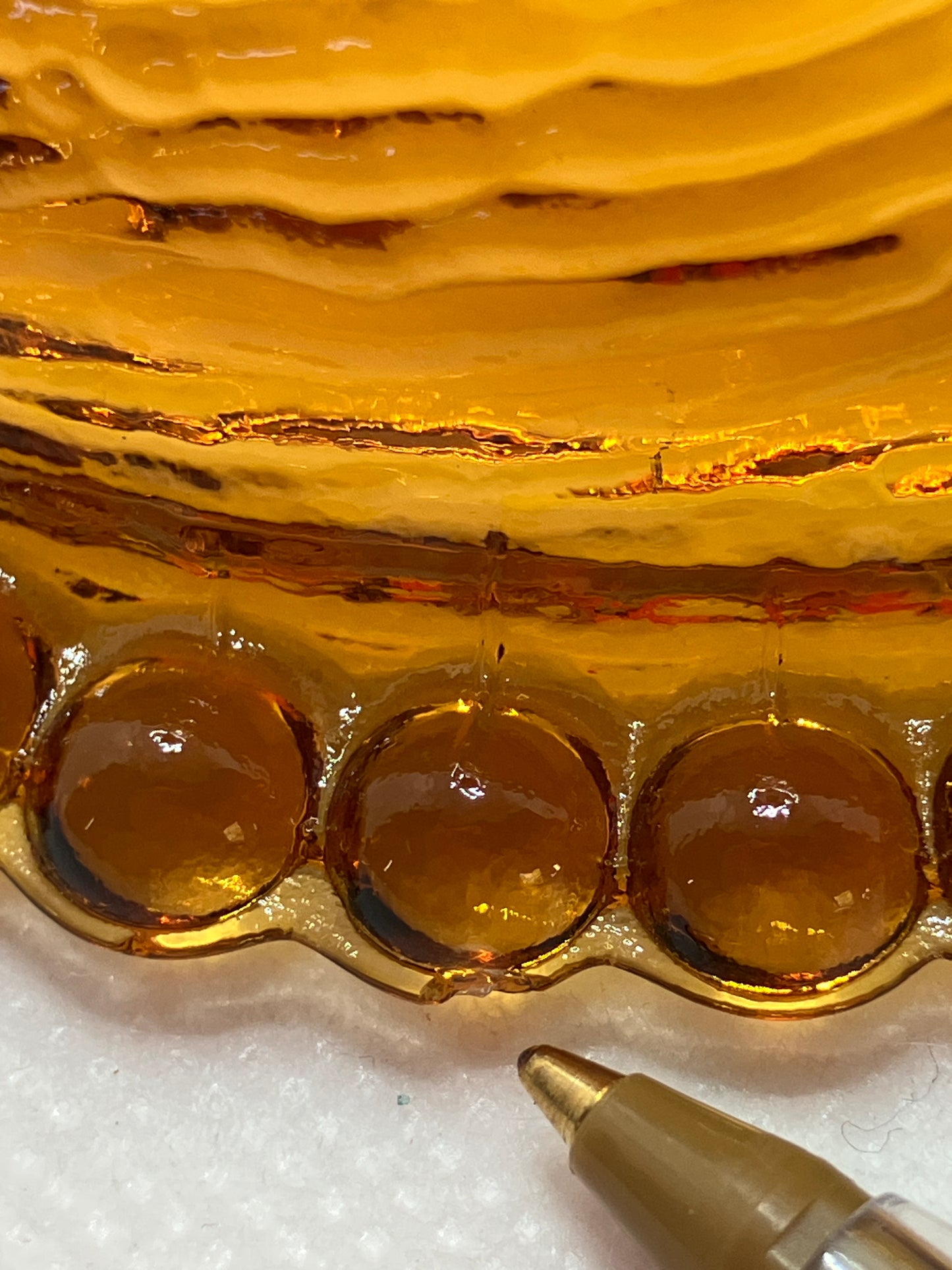 Vintage Amber Glass Dish - Hen on Nest