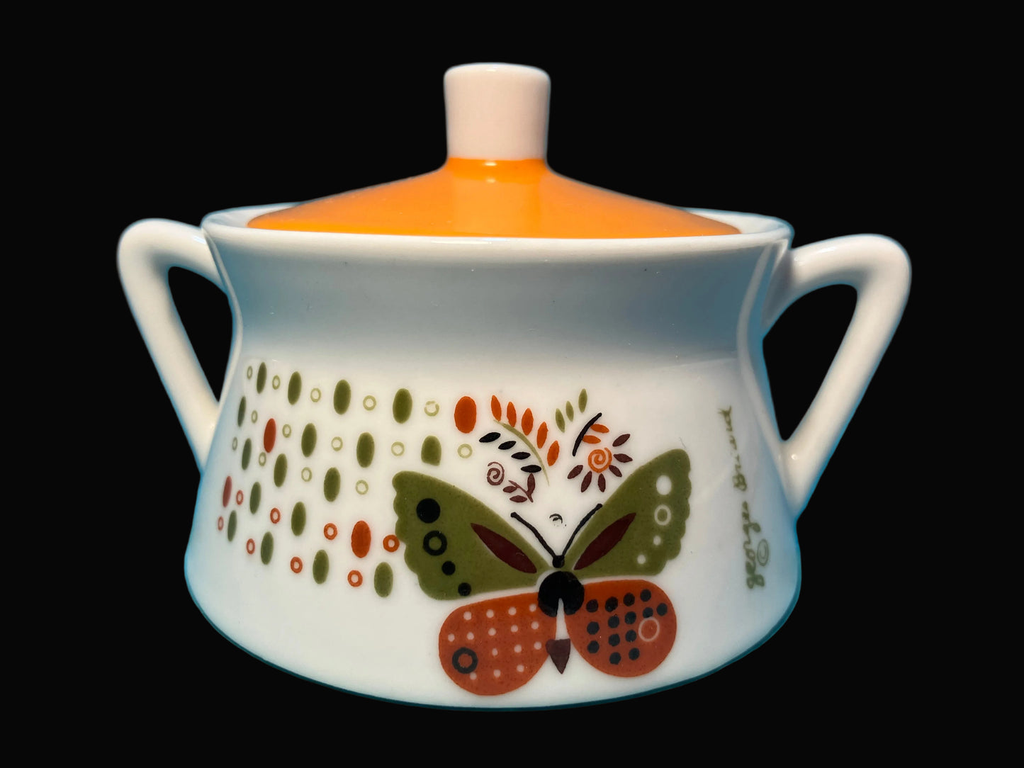 Vintage George Briard Butterfly Sugar Bowl – Mid Century Modern