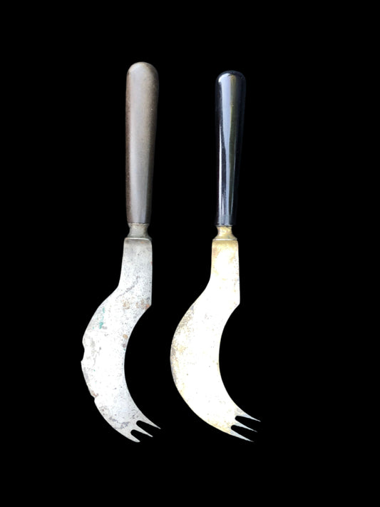 Civil War Era Adaptive Utensils – J. Curley & Brother New York – Rare One-Armed Knife & Fork Combination