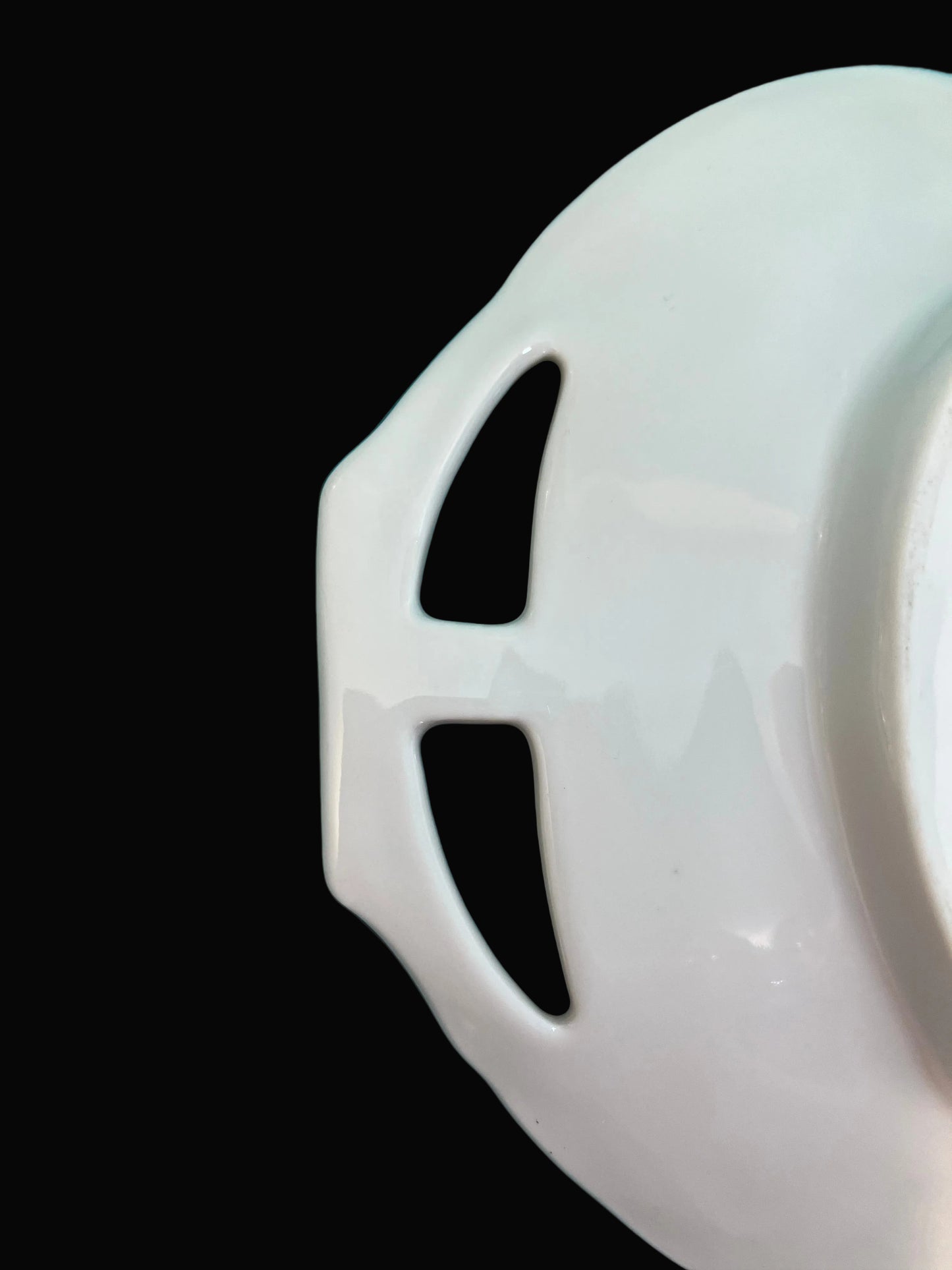 Antique Porcelain Leaf Shaped Trinket Dish