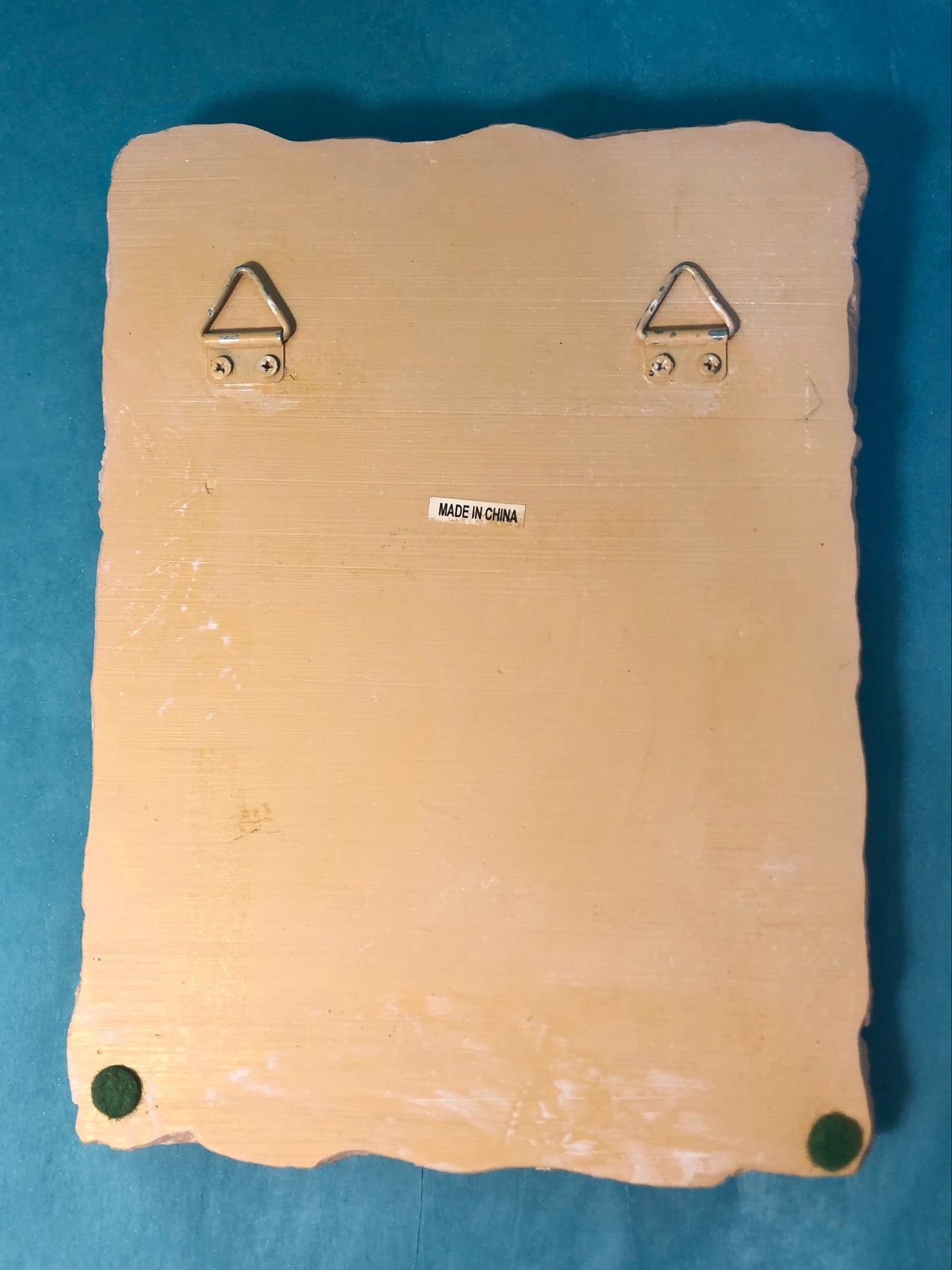 Vintage Cast Stone Floral Wall Plaque | Earth Tone Botanical Decor