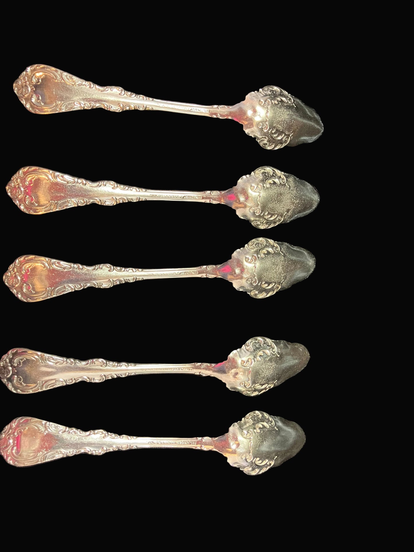 Antique Rogers XII Citrus Spoons – Set of 5 – Plymouth Pattern