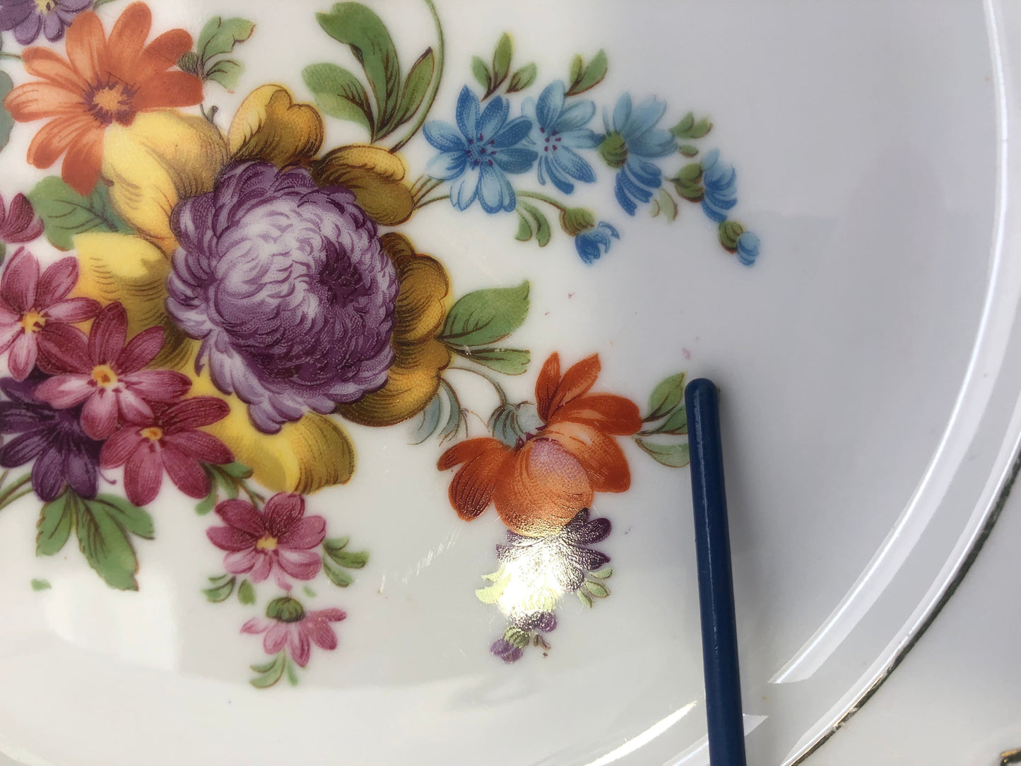 Antique German Reticulated Porcelain Plate