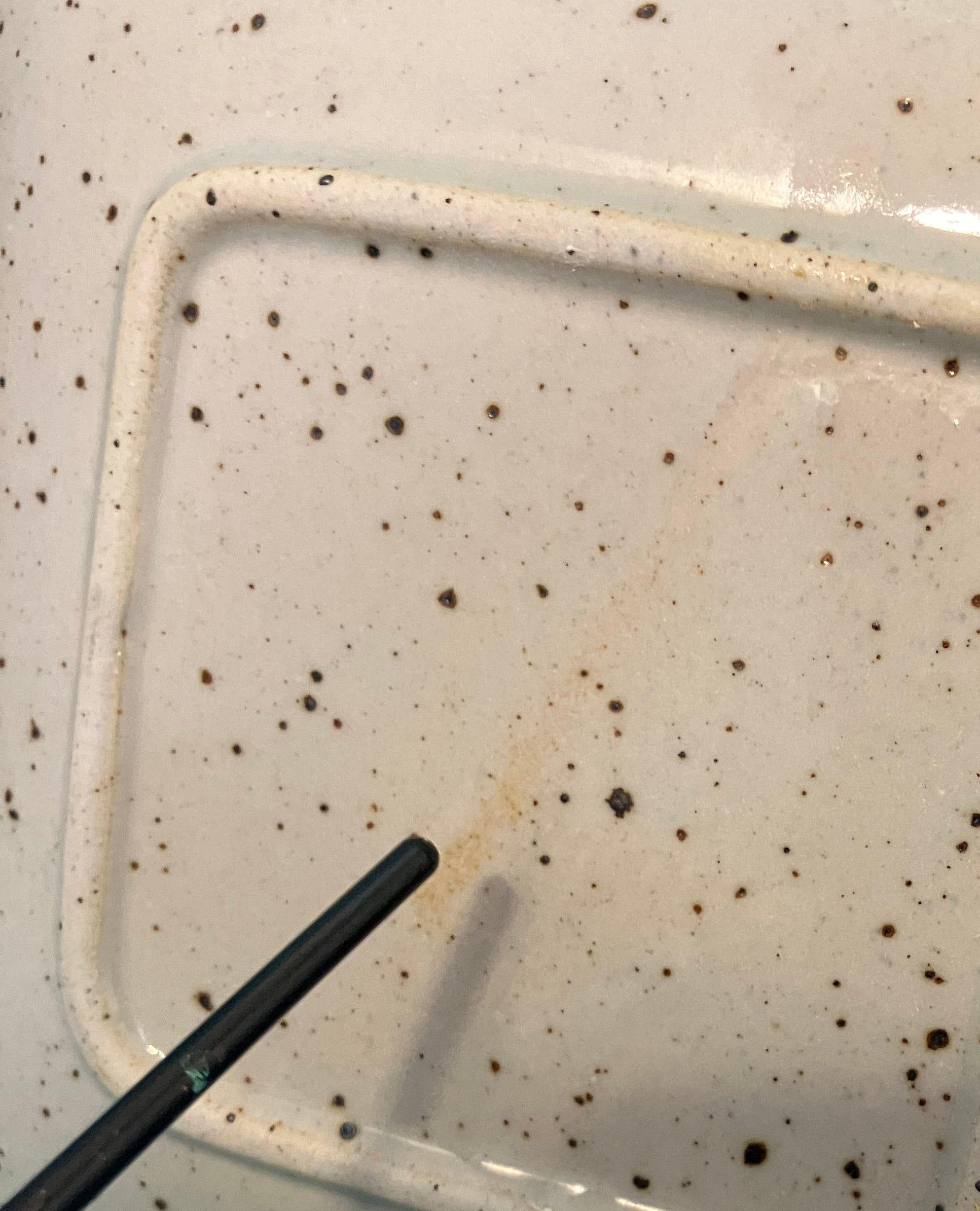 Speckled ceramic plate 