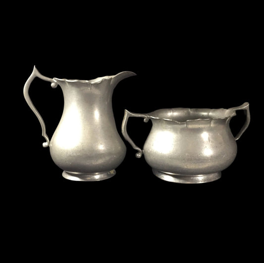 Elegant Pewter Sugar and Creamer by INSICO