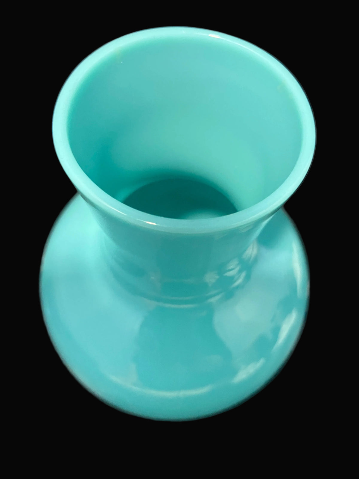 Vintage Morgantown Trudy Blue Glass Carafe 1930s Robin Egg Blue Depression Era Glass Small Bud Vase Pastel Glassware
