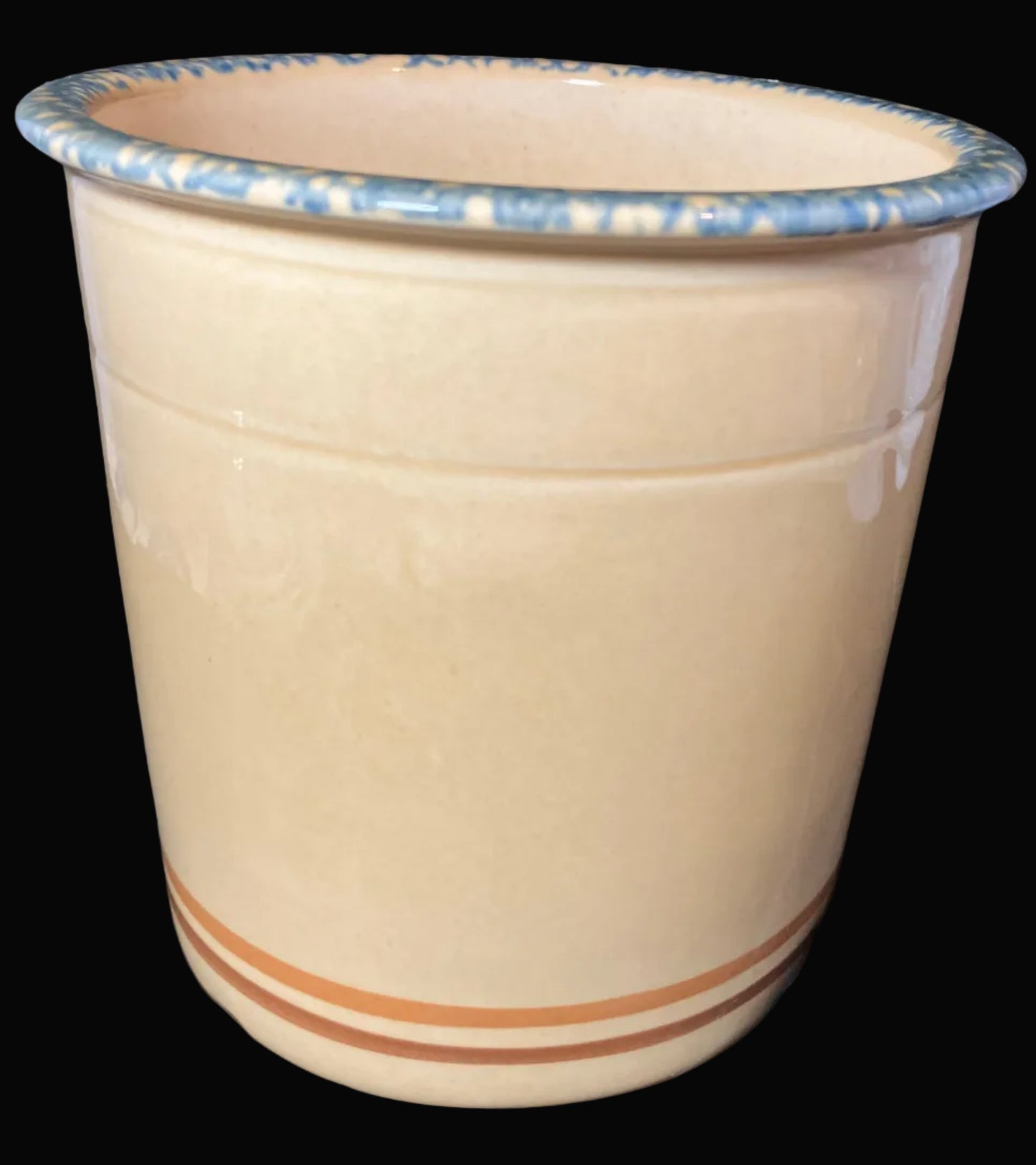 Vintage Pfaltzgraff Crock – American Museum Folk Art Collection – Peacock Floral Utensil Holder