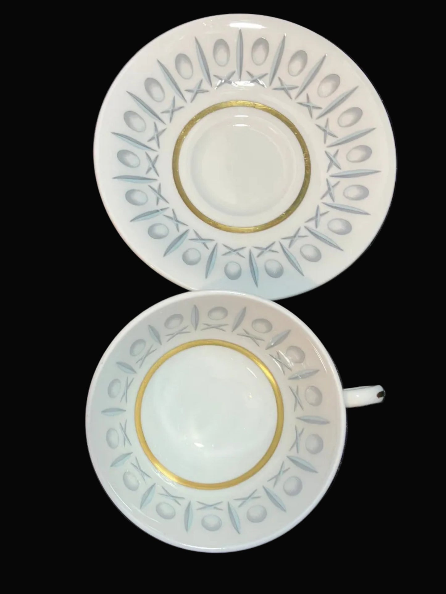 Vintage Paragon China Cup and Saucer – Cross & Olive Pattern