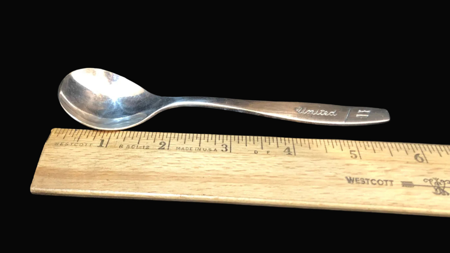 Vintage International Silver Co Spoon – United Airlines Silverplate Spoon