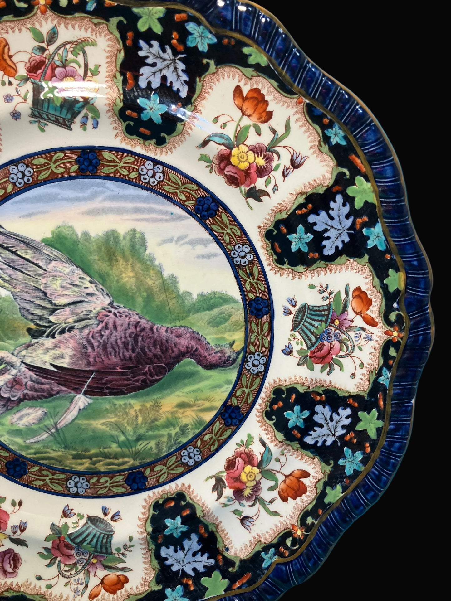 Vintage Spode Gamebird “Grouse” Dinner Plate – Upland Series with chip on back