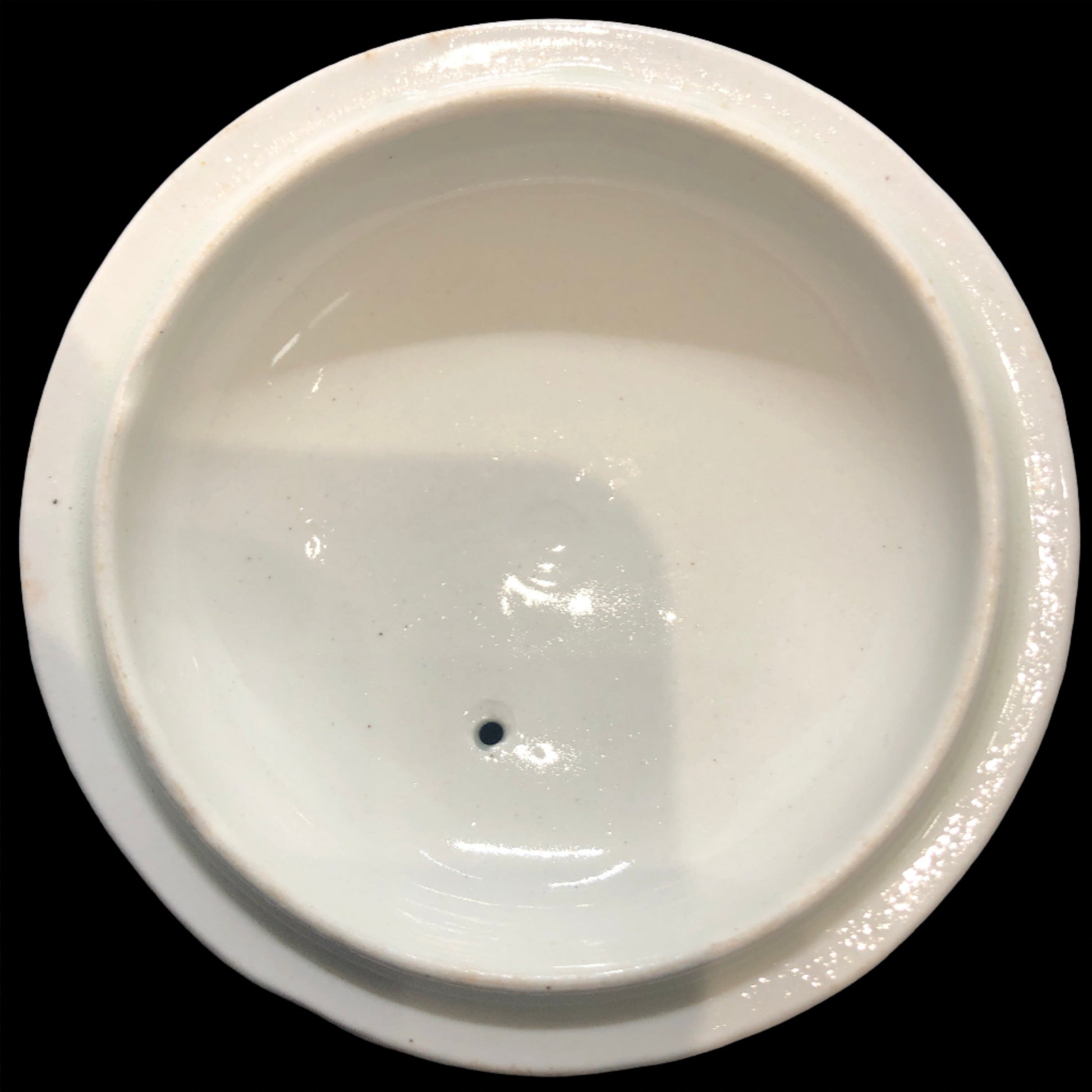 Farmhouse and Cottage Core Antique Teapot Ironstone English Lid Interior Close Up