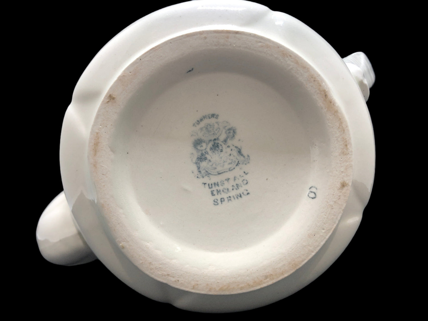 Farmhouse and Cottage Core Antique Teapot Ironstone English Tunstall Spring Makers Mark Base