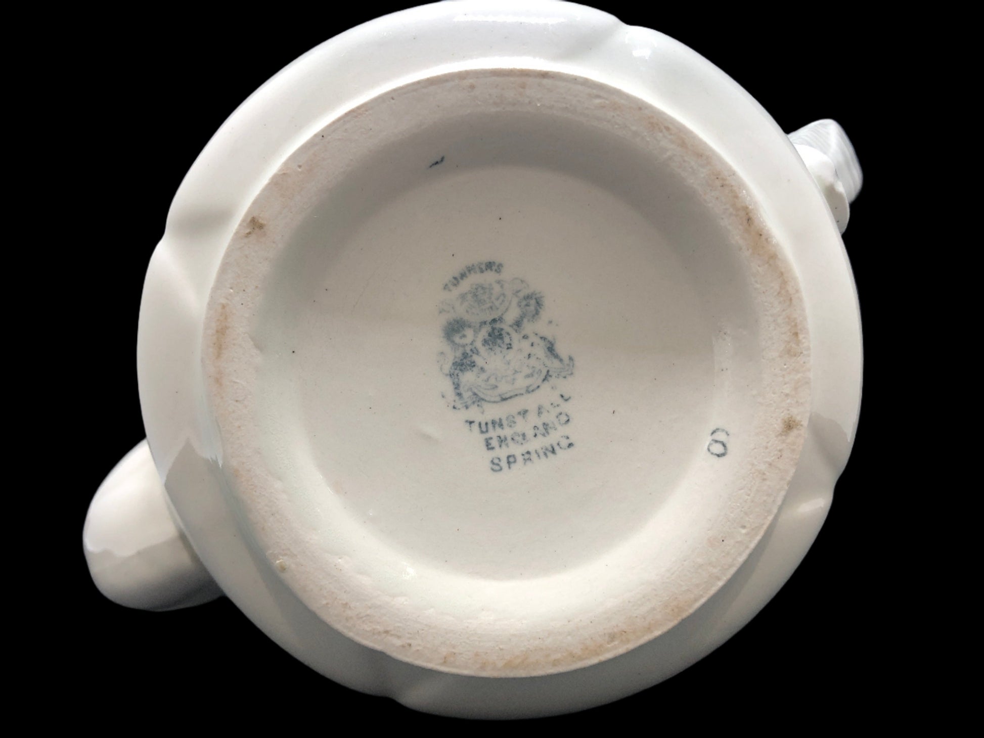 Farmhouse and Cottage Core Antique Teapot Ironstone English Tunstall Spring Makers Mark Base