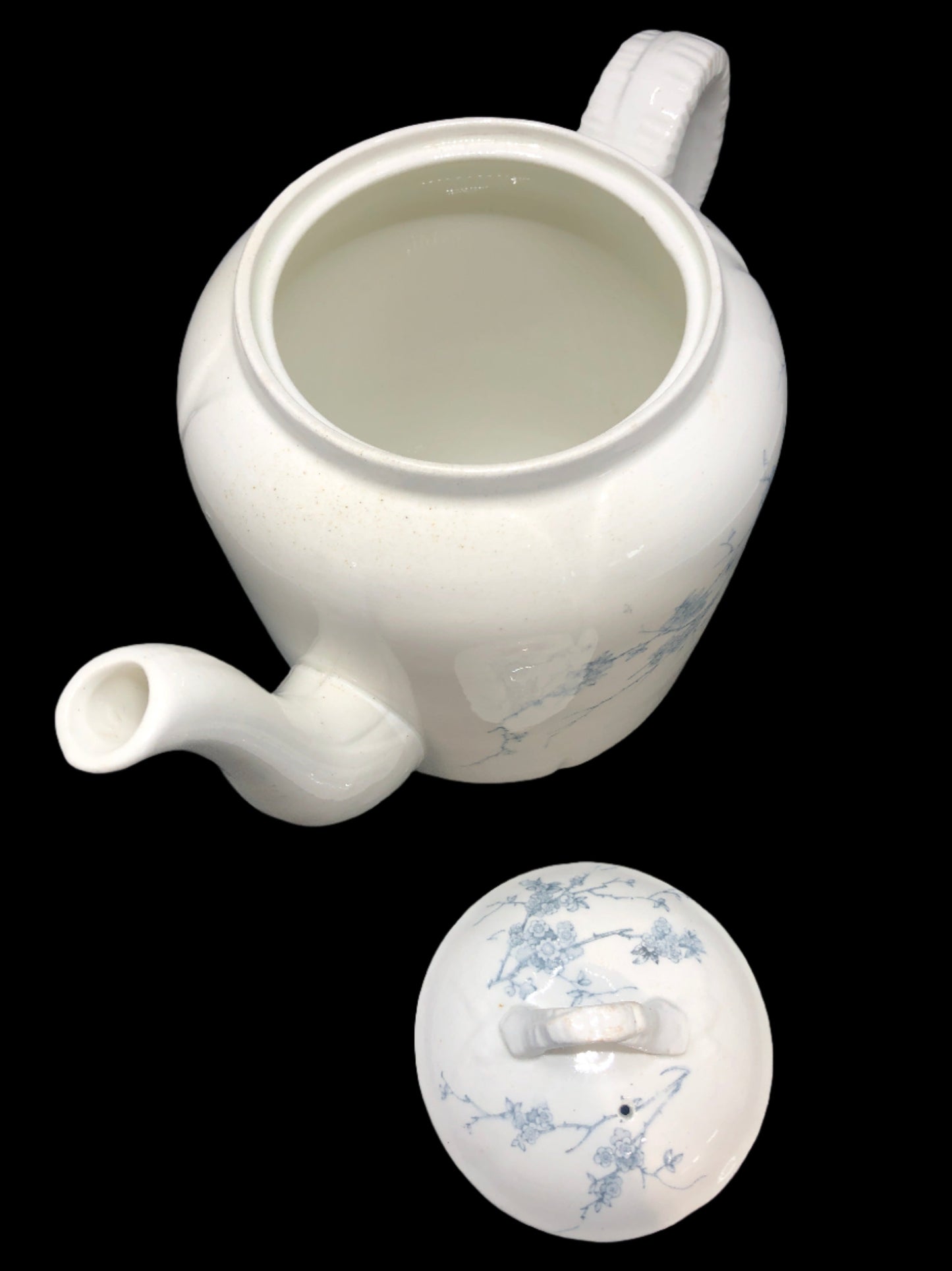 Farmhouse and Cottage Core Antique Teapot Ironstone English Tunstall Spring Pot and Lid