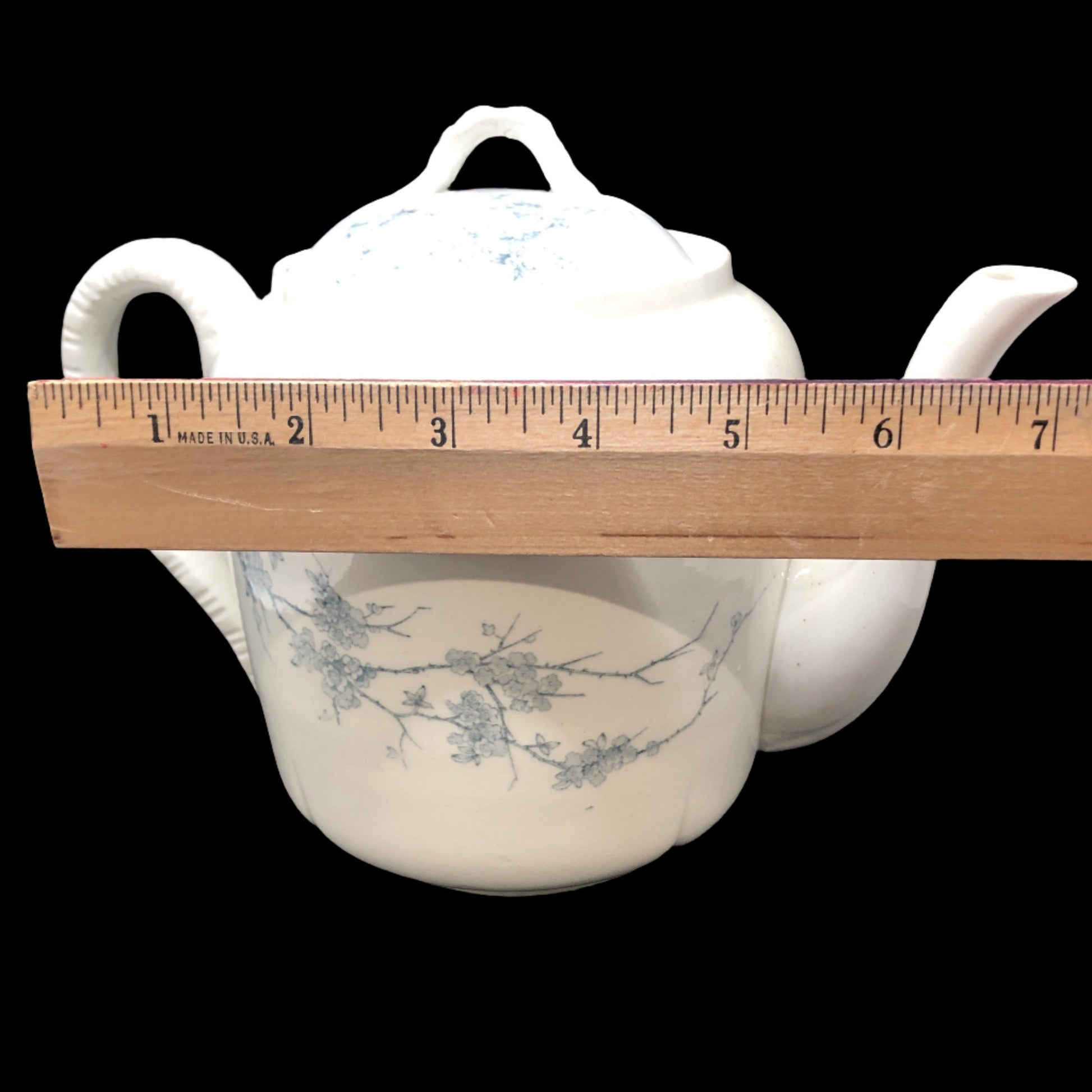 Farmhouse and Cottage Core Antique Teapot Ironstone English Tunstall Spring Makers Mark Width 