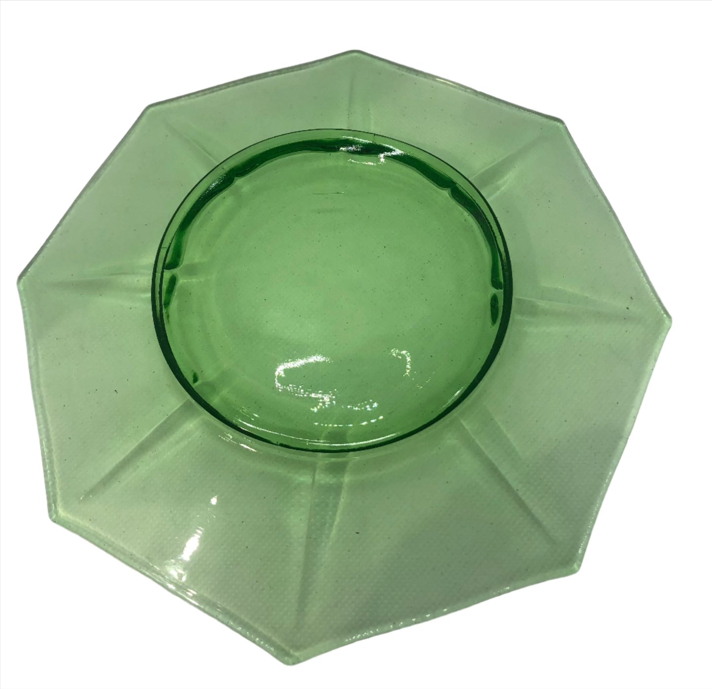 Egg Harbor Green Uranium Glass Lunch Plate