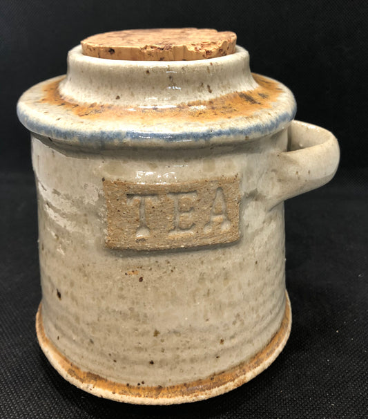 Golden Age Pottery Tea Jar w/ Cork Top Lid