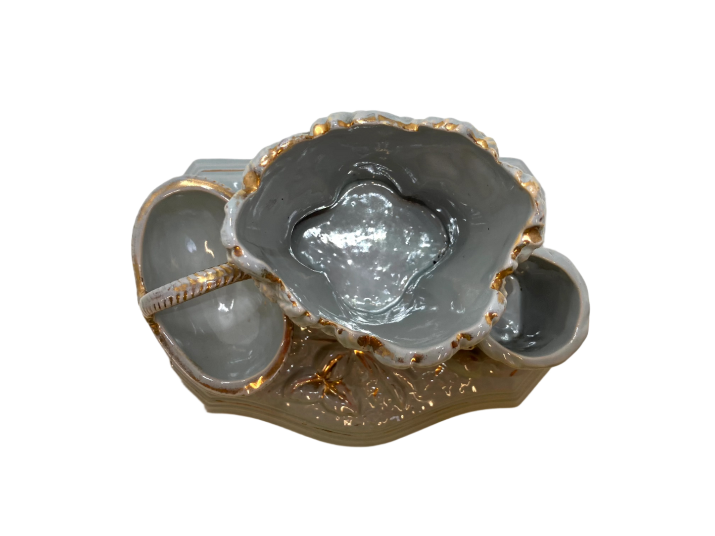 Rare Vintage Ceramic Piece/Planter – Star of David & Wheat Motif