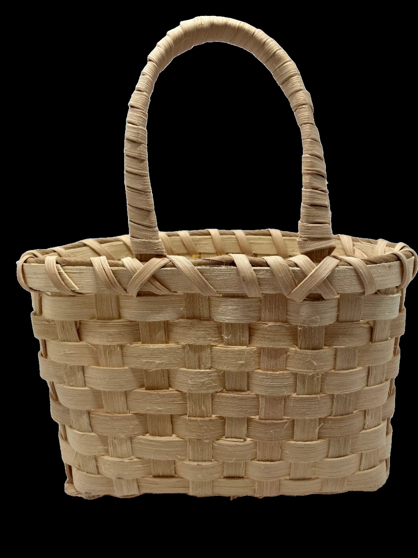 Hanging Basket with Sunflower Handwoven Back