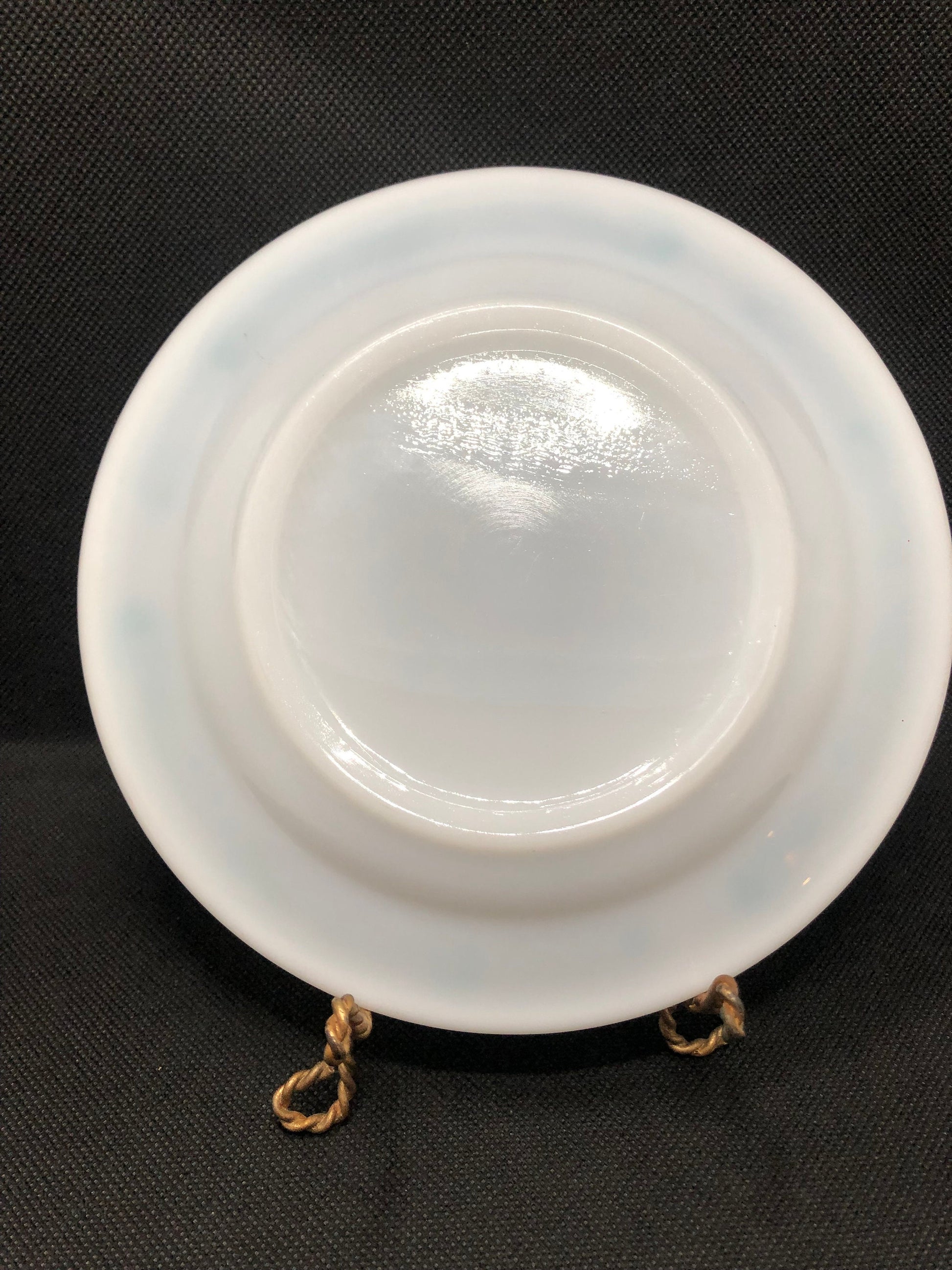 Hazel Atlas Robin Hood Milk glass Plate Back