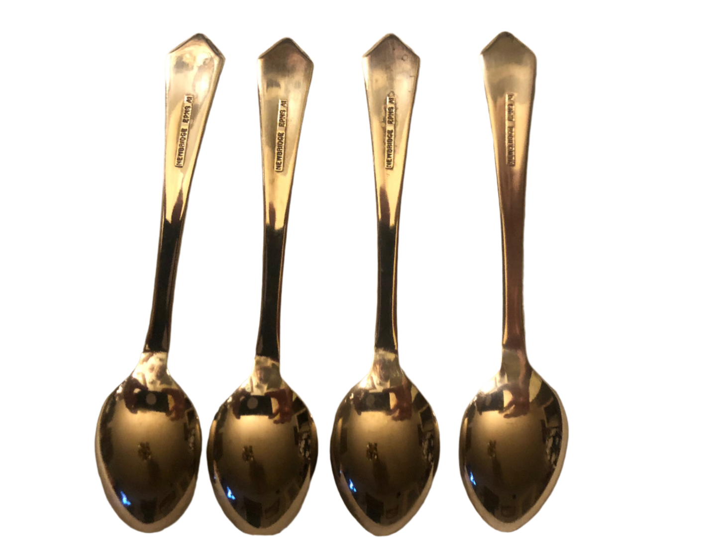 Vintage Newbridge EPNS Silver-Plated Demitasse Spoons – Set of 4