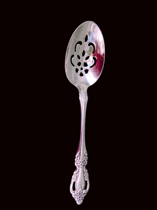 Vintage Oneida Slotted Serving Spoon -  Monte Carlo Pattern